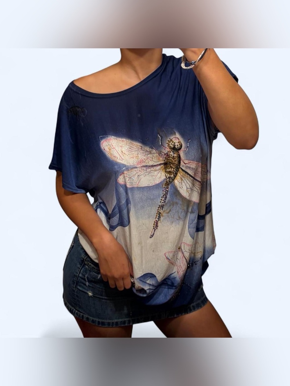 Y2K Fairy Blue Graphic Tee by Portman Fashion!